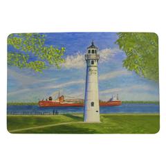 Marine City Lighthouse, MI Door Mat 18x26