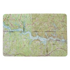 Lake Gaston, VA & NC Nautical Map Door Mat 18x26