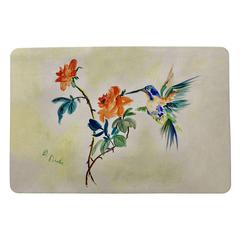 Hummingbird & Rose Door Mat 18x26