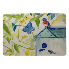 Blue Bird House Door Mat 18x26
