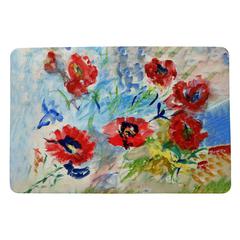 Red Poppies Door Mat 18x26