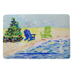 Beach Chair Christmas Door Mat 18x26