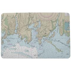 Stonington Harbor, CT Nautical Map Door Mat 18x26