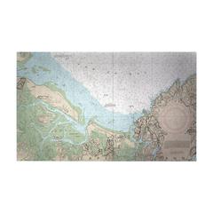 Essex Bay and Essex River, MA Nautical Map Door Mat 18x26