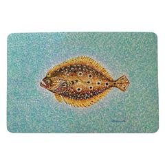 Pointillist Flounder Door Mat 18x26
