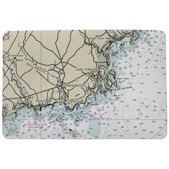 Kennebunckport, ME Nautical Map Door Mat Small