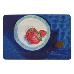 Strawberry Plate Door Mat 18x26