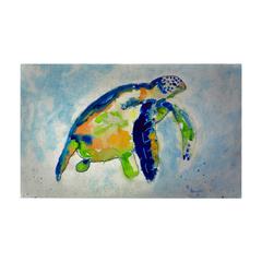 Blue Sea Turtle Door Mat, 18x26
