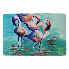 Dancing Flamingos Door Mat 18x26