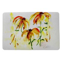 Yellow Flowers Door Mat 18x26