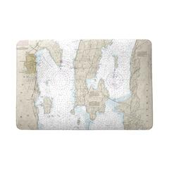 Cumberland Head to Four Brothers Islands, VT Nautical Map Door Mat 18x26