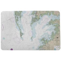Chesapeake Bay - Pocomoke and Tangier Sounds, VA Nautical Map Small Door Mat