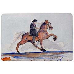 Brown Horse Walking Door Mat 18x26