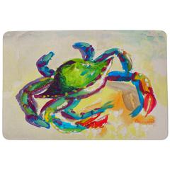 Teal Crab Door Mat 18x26