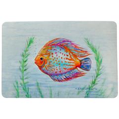 Orange Fish Door Mat 18x26