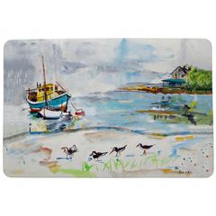 Boats & Sandpipers Door Mat 18x26