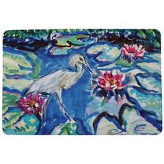 Heron & Waterlilies Door Mat 18x26
