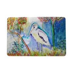 Summer Wood Stork Door Mat 18x26