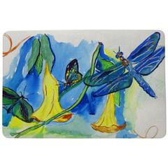 Yellow Bells & Dragonfly Door Mat 18x26