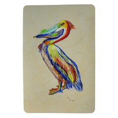 Sylvester Pelican Vertical Beige Door Mat 18x26