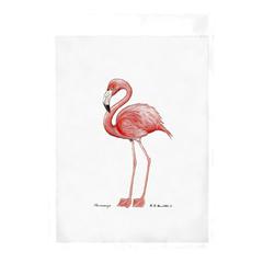 Flamingo on White Flag 12.5x18