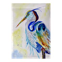 Watercolor Heron Flag 12.5x18