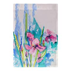Pink Iris Flag 12.5x18