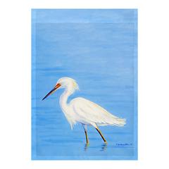 Stalking Snowy Egret Flag 12.5x18