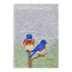 Two Blue Birds Flag 12.5x18