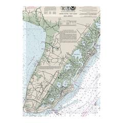 Cape May Peninsula, NJ Nautical Map Flag 12.5x18