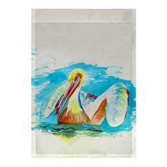 Pelican in Teal Flag 12.5x18
