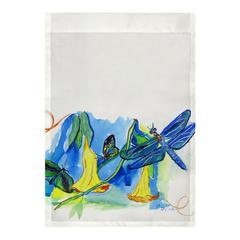 Yellow Bells & Dragonfly Flag 12.5x18