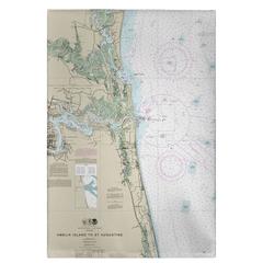 Jacksonville, FL Nautical Map Guest Towel