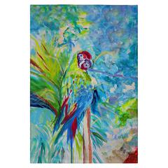 Green Parrot II Guest Towel