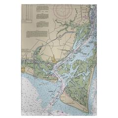 Cape Fear, NC Nautical Map Guest Towel