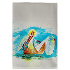 Pelican in Teal Guest Towel