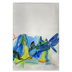 Yellow Bells and Dragonfly Guest Towel