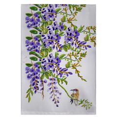 Wisteria and Bird Guest Towel