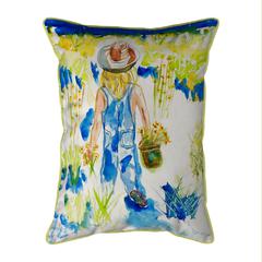 Garden Girl Large Indoor/Outdoor Pillow 16x20
