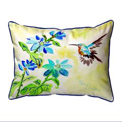 Aqua Hummingbird Large Indoor/Outdoor Pillow 16x20