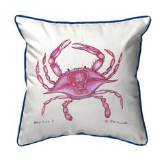 Pink Crab Large Indoor/Outdoor Pillow 18x18