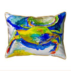 Blue & Yellow Crab Large Indoor/Outdoor Pillow 16x20