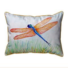 Amber & Blue Dragonfly Large Indoor/Outdoor Pillow 16x20