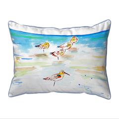 Five Sanderlings Large Corded Indoor/Outdoor Pillow 16x20