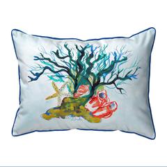 Starfish Coral Shells Large Corded Indoor/Outdoor Pillow 16x20
