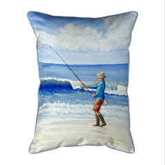 Surf Fishing Large Indoor/Outdoor Pillow 16x20