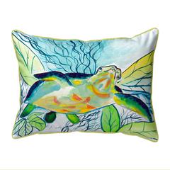 Smiling Sea Turtle Large Indoor/Outdoor Pillow 16x20
