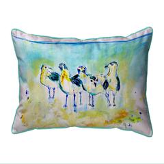 Abstract Gulls II Large Indoor/Outdoor Pillow 16x20