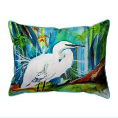 Acyrlic Egret Large Indoor/Outdoor Pillow 16x20