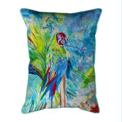 Green Parrot II Large Indoor/Outdoor Pillow 16x20